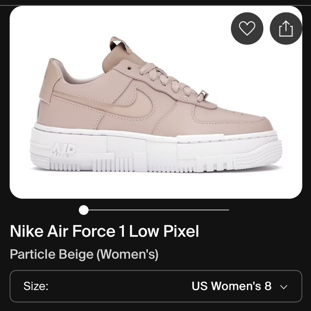 Nike Air Force 1 Low Pixel Women's Sneakers - Particle Beige